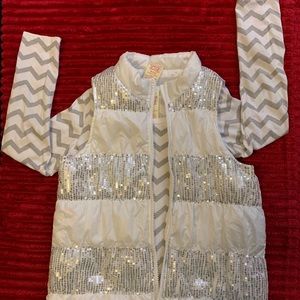 Vest with long sleeve shirt